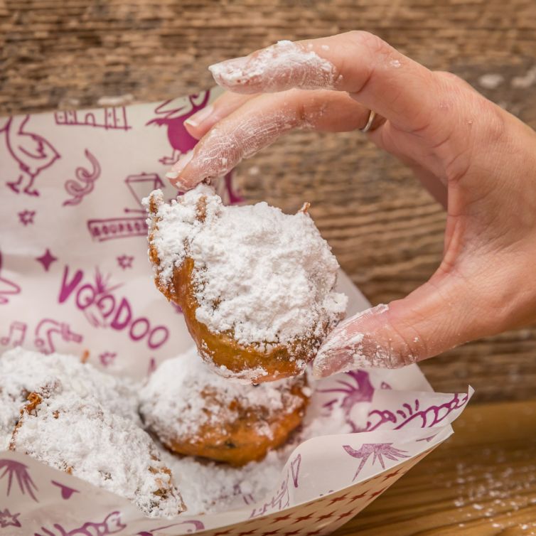 Beignets at Voodoo Chicken and Daiquiris - New Orleans, Louisiana - Downtown, French Quarter, CBD, Canal St.