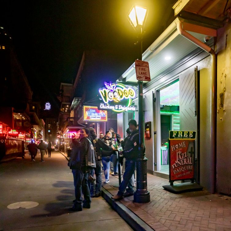 Bourbon St. Location for Voodoo Chicken and Daiquiris - New Orleans, Louisiana - Downtown, French Quarter, CBD, Canal St.